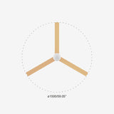 Klim 150cm Ceiling Fan with Light / Black with Pine / Timber Blades