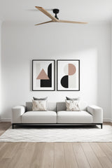 Klim 150cm Ceiling Fan / Black with Pine / Timber Blades