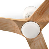 Heywood 90cm Ceiling Fan with LED Light / White with Pine / Timber Blades