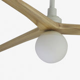 Klim 150cm Ceiling Fan with Light / White with Pine / Timber Blades