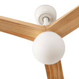 Klim 150cm Ceiling Fan with Light / White with Pine / Timber Blades