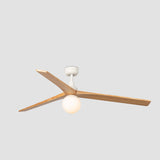 Klim 150cm Ceiling Fan with Light / White with Pine / Timber Blades