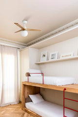 Klim 92.5cm Ceiling Fan with Light / White with Pine / Timber Blades