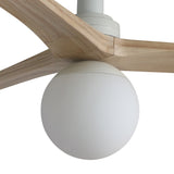 Klim 92.5cm Ceiling Fan with Light / White with Pine / Timber Blades