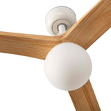 Klim 92.5cm Ceiling Fan with Light / White with Pine / Timber Blades