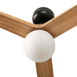 Klim 150cm Ceiling Fan with Light / Black with Pine / Timber Blades