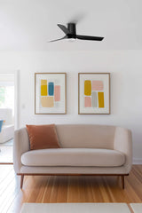 Mini Punt Tub 90cm Ceiling Fan with LED Light / Black / ABS Blades