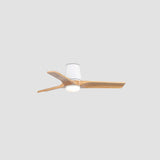 Heywood Tub 90cm Ceiling Fan with LED Light / White with Pine / Timber Blades