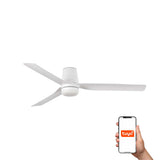 Punt Tub 130cm Ceiling Fan with LED Light / White / ABS Blades