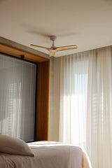 Heywood 90cm Ceiling Fan / White with Pine / Timber Blades