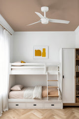 Mini Punt 90cm Ceiling Fan with LED Light / White / ABS Blades