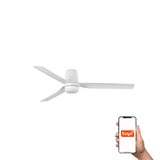 Mini Punt Tub 90cm Ceiling Fan with LED Light / White / ABS Blades