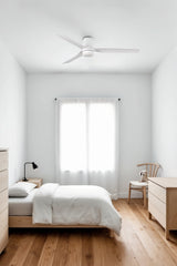 Mini Punt Tub 90cm Ceiling Fan with LED Light / White / ABS Blades