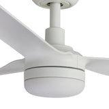Punt 130cm Ceiling Fan with LED Light / White / ABS Blades