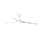 Punt 130cm Ceiling Fan with LED Light / White / ABS Blades
