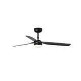Punt 130cm Ceiling Fan with LED Light / Black / ABS Blades