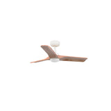 Heywood 90cm Ceiling Fan with LED Light / White with Pine / Timber Blades