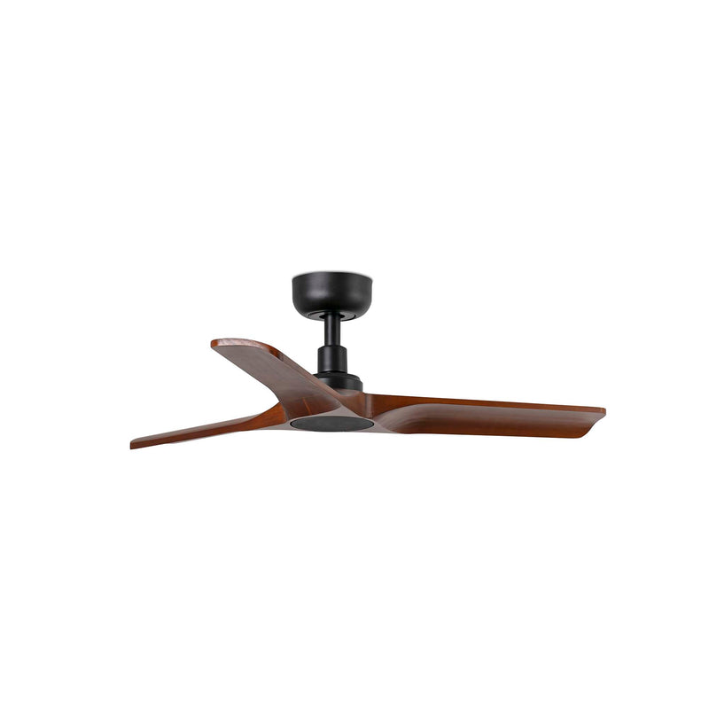 Heywood 90cm Ceiling Fan / Black with Walnut / Timber Blades