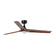 Heywood 132cm Ceiling Fan with LED Light / Black with Walnut / Timber Blades