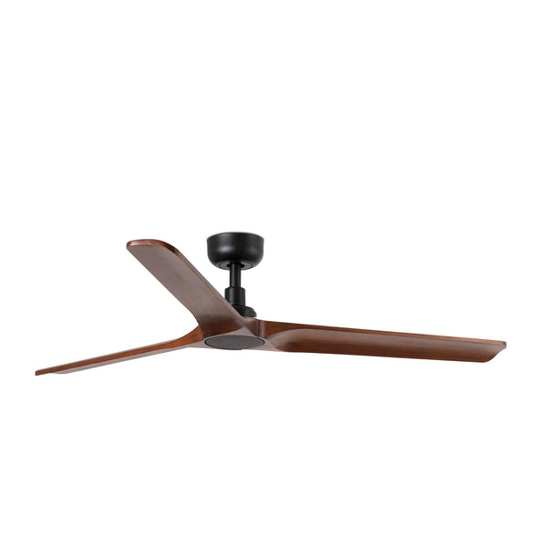 Heywood 132cm Ceiling Fan / Black with Walnut / Timber Blades