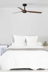 Punt 130cm Ceiling Fan / Black with Walnut / ABS Blades