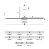 Mini Punt 90cm Ceiling Fan / White / ABS Blades