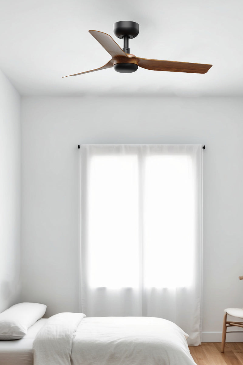 Mini Punt 90cm Ceiling Fan / Black with Walnut / ABS Blades