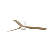 Punt Tub 130cm Ceiling Fan with LED Light / White with Maple / ABS Blades