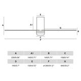Punt Tub 130cm Ceiling Fan with LED Light / White with Maple / ABS Blades