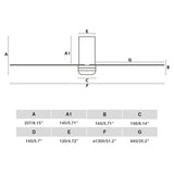 Punt Tub 130cm Ceiling Fan / Black / ABS Blades