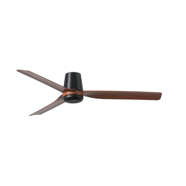 Punt Tub 130cm Ceiling Fan / Black with Walnut / ABS Blades