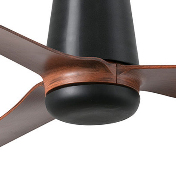 Punt Tub 130cm Ceiling Fan / Black with Walnut / ABS Blades
