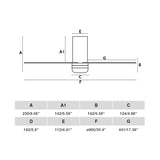 Mini Punt Tub 90cm Ceiling Fan with LED Light / White with Maple / ABS Blades