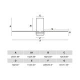 Mini Punt Tub 90cm Ceiling Fan / White with Maple / ABS Blades