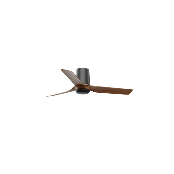 Mini Punt Tub 90cm Ceiling Fan / Black with Walnut / ABS Blades