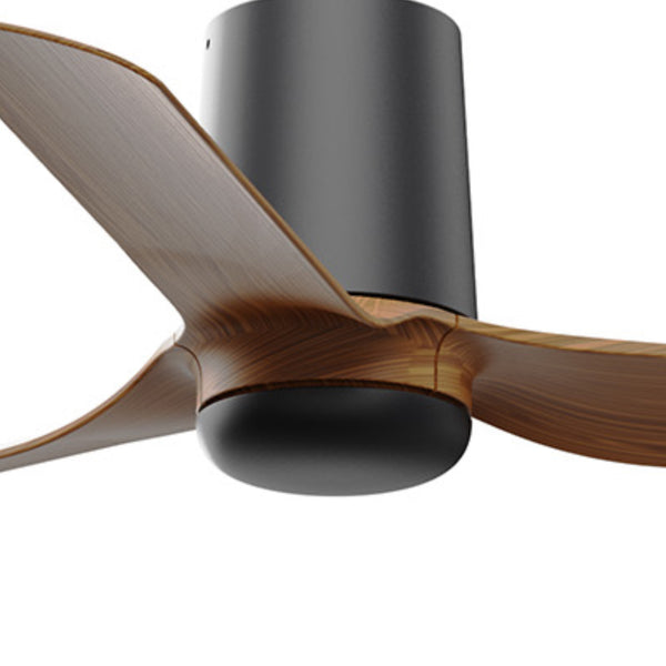Mini Punt Tub 90cm Ceiling Fan / Black with Walnut / ABS Blades