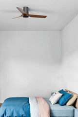 Mini Punt Tub 90cm Ceiling Fan / Black with Walnut / ABS Blades