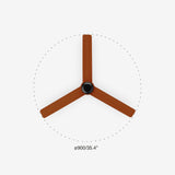 Mini Punt Tub 90cm Ceiling Fan / Black with Walnut / ABS Blades