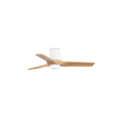 Heywood Tub 90cm Ceiling Fan with LED Light / White with Pine / Timber Blades