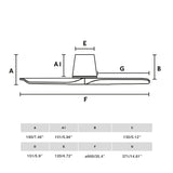 Heywood Tub 90cm Ceiling Fan / Black with Walnut / Timber Blades