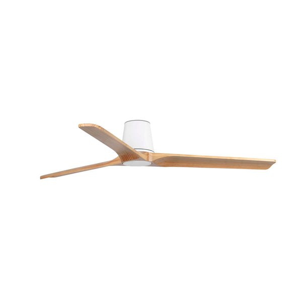 Heywood Tub 132cm Ceiling Fan / White with Pine / Timber Blades