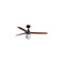 Klim 125cm Ceiling Fan with Light / Black with Walnut / Timber Blades