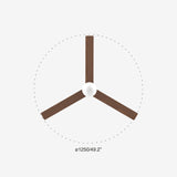 Klim 125cm Ceiling Fan with Light / Black with Walnut / Timber Blades