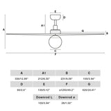 Klim 125cm Ceiling Fan with Light / Black with Walnut / Timber Blades