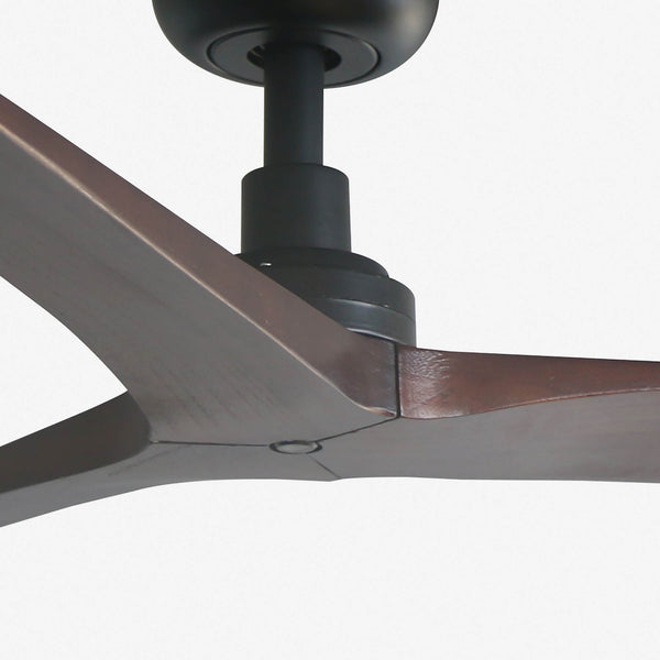 Klim 92.5cm Ceiling Fan / Black with Walnut / Timber Blades