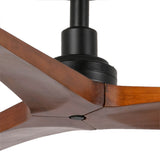 Klim 92.5cm Ceiling Fan / Black with Walnut / Timber Blades