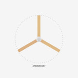 Klim 150cm Ceiling Fan with Light / White with Pine / Timber Blades