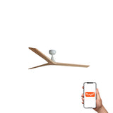 Klim 150cm Ceiling Fan / White with Pine / Timber Blades