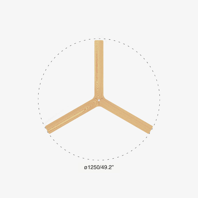 Klim 125cm Ceiling Fan / White with Pine / Timber Blades