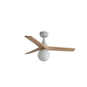 Klim 92.5cm Ceiling Fan with Light / White with Pine / Timber Blades